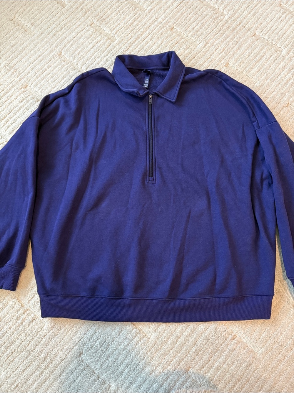 SKIMS Women’s Half-Zip Sweater in Deep Blue
